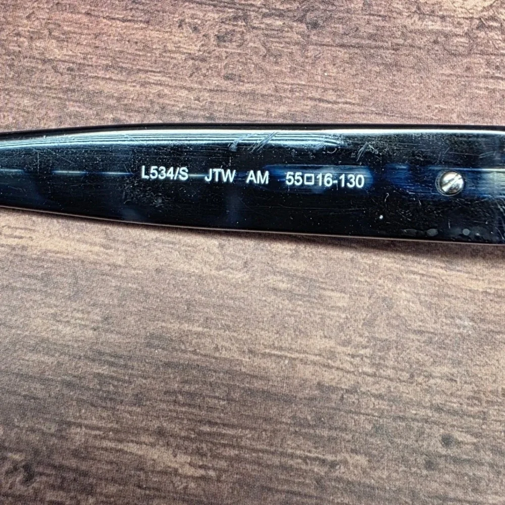Liz Claiborne L534/S JTW Blue Marble Eyeglasses 55-16-130 Rhinestone Detail